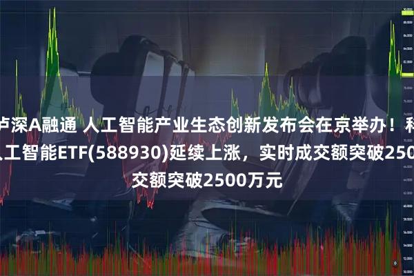 泸深A融通 人工智能产业生态创新发布会在京举办！科创板人工智能ETF(588930)延续上涨，实时成交额突破2500万元