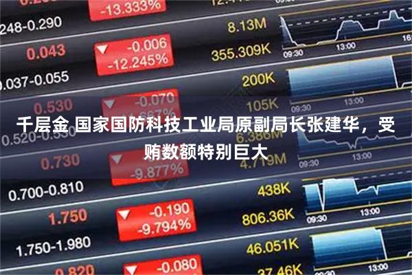 千层金 国家国防科技工业局原副局长张建华,受贿数额特别巨大